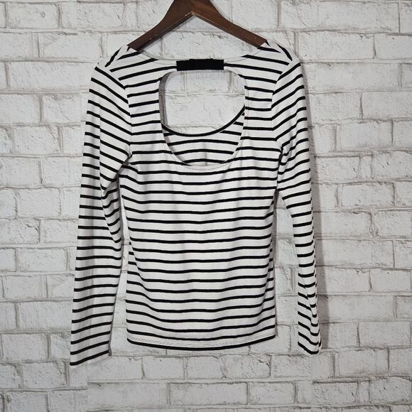 V. Secret stripe open back long sleeve top - Picture 9 of 15